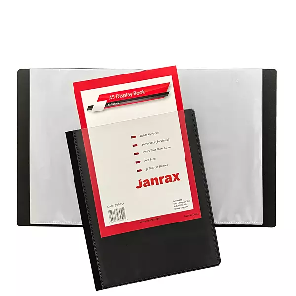 Janrax A5 Presentation Display Book 40 Pockets (80 Views)