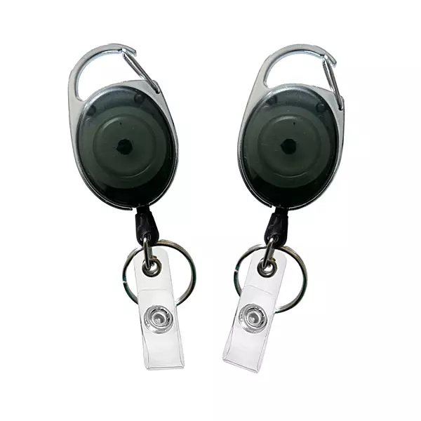 Black Key Reel ID Card Badge Holder
