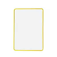 A4 Double Sided Magnetic Erasable MDF Plain Whiteboard With Yellow Border