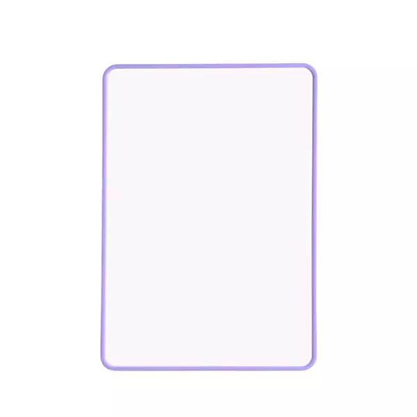 A4 Double Sided Magnetic Erasable MDF Plain Whiteboard With Purple Border