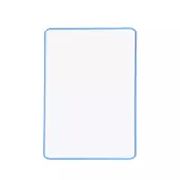 A4 Double Sided Magnetic Erasable MDF Plain Whiteboard With Light blue Border
