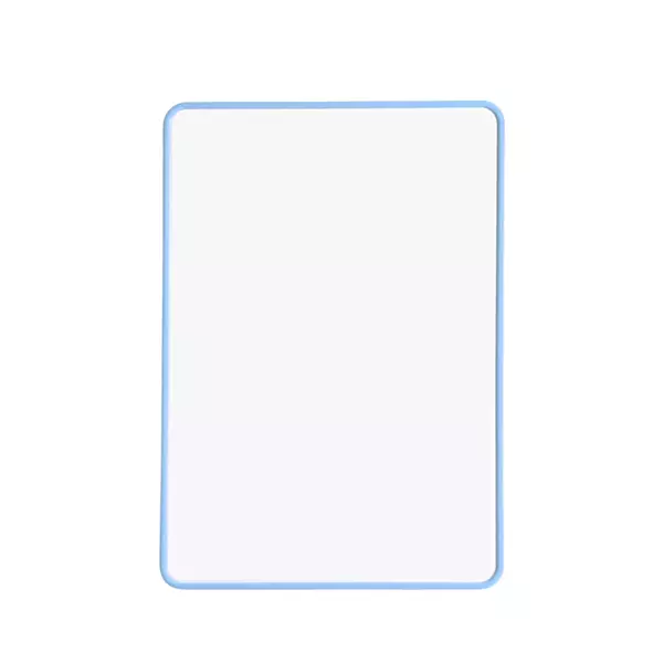 A4 Double Sided Magnetic Erasable MDF Plain Whiteboard With Light blue Border