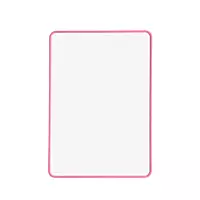 A4 Double Sided Magnetic Erasable MDF Plain Whiteboard With Pink Border