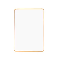 A4 Double Sided Magnetic Erasable MDF Plain Whiteboard With Orange Border