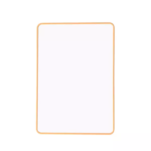 A4 Double Sided Magnetic Erasable MDF Plain Whiteboard With Orange Border