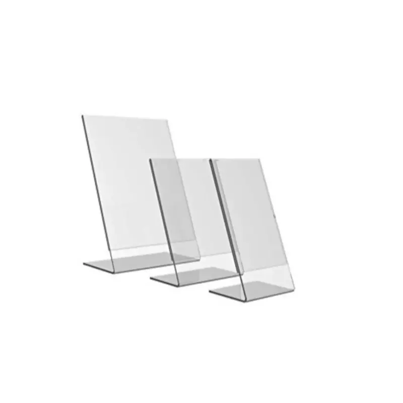 Pack of 10 Portrait 7x5 inch L Shape Acrylic Photo Frame - Sign Holder - ACR57V