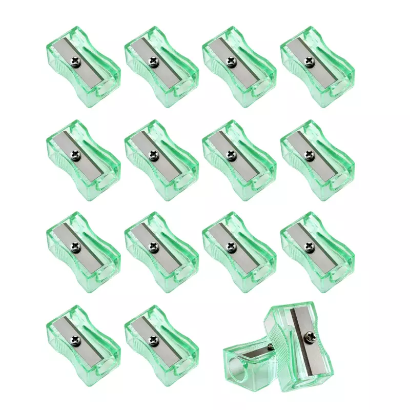 Pack of 100 Green Translucent Pencil Sharpeners
