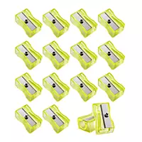 Pack of 100 Yellow Translucent Pencil Sharpeners