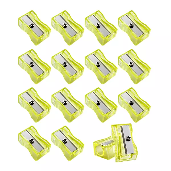 Pack of 100 Yellow Translucent Pencil Sharpeners