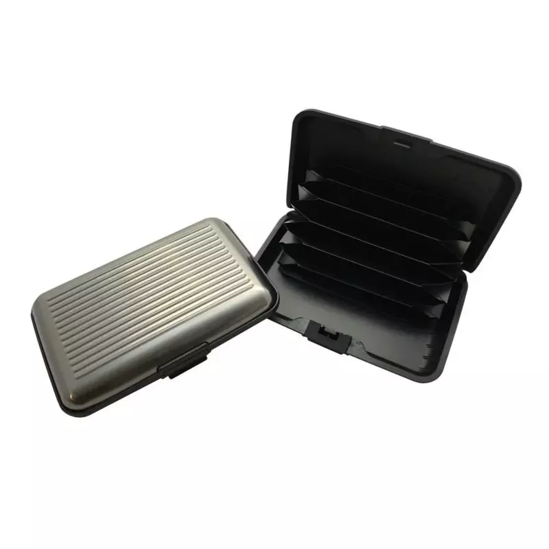 Grey Aluminium Credit Card Holder - Durable and Lightweight