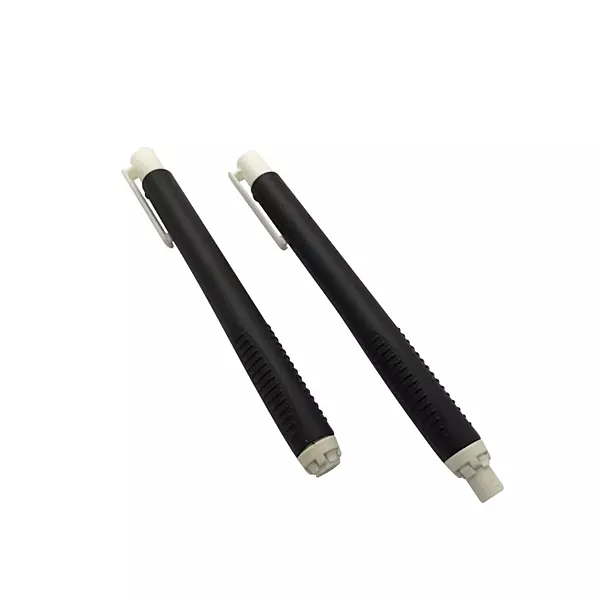 Janrax Click Eraser - Black Pen Barrel with Easy Grip