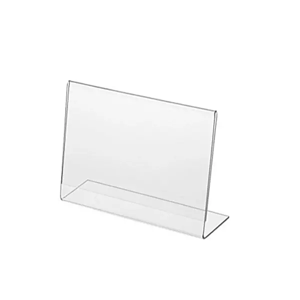 Pack of 10 Horizontal 6x4inch L Shape Acrylic Photo Frame - Sign Holder - ACR46H