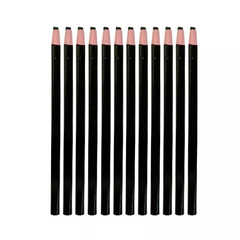 Pack of 12 Black Chinagraph Pencils by Janrax - Peel Off China Markers