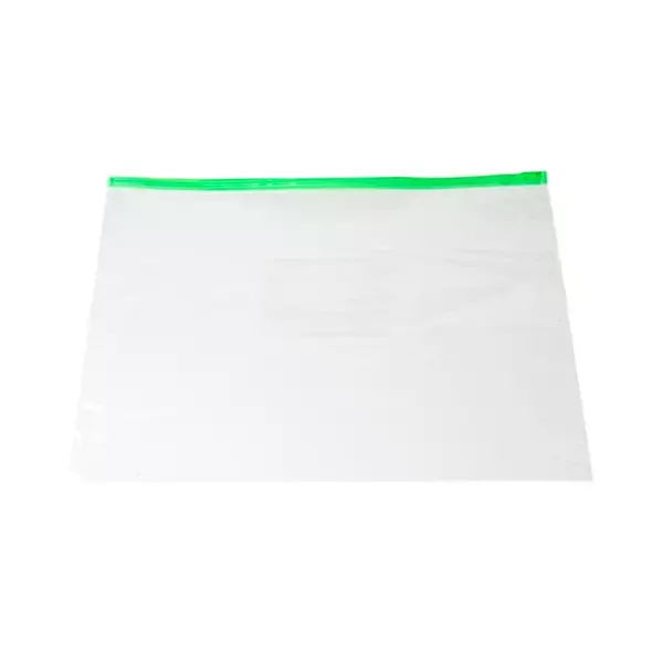 Pack of 12 A3 Green Zip Zippy Bags