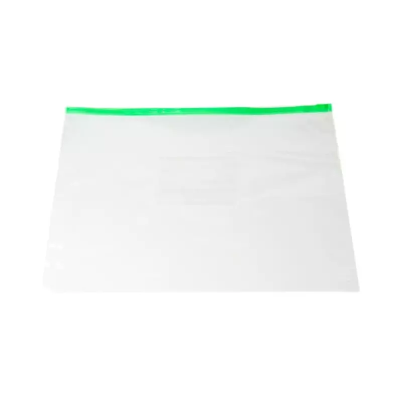 Pack of 12 A3 Green Zip Zippy Bags