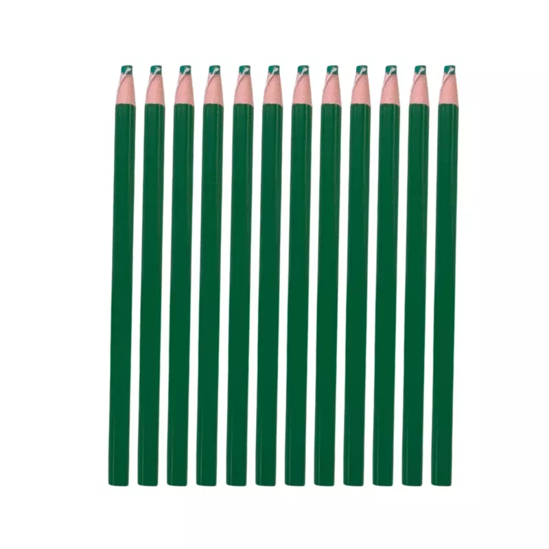 Pack of 12 Green Chinagraph Pencils by Janrax - Peel Off China Markers