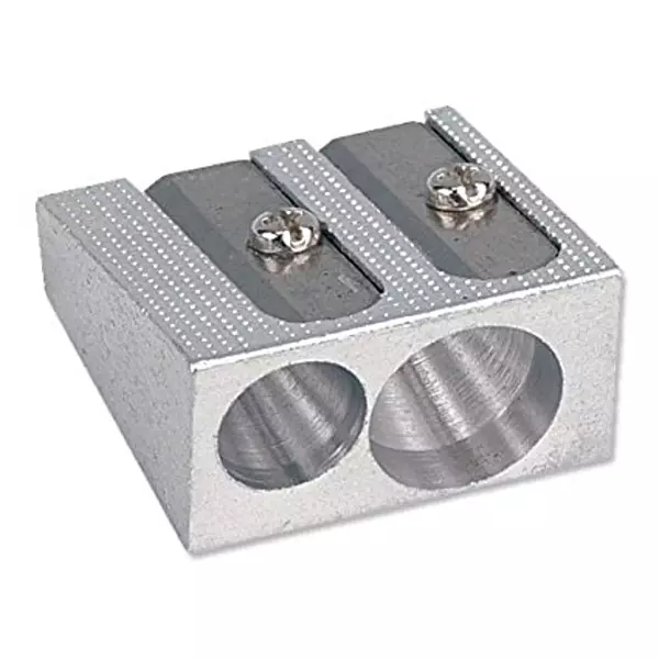 Pack of 12 Janrax Two Hole Metal Pencil Sharpeners
