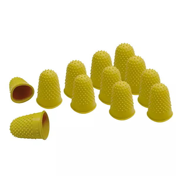 Yellow No.2 Rubber Thimblettes Pack of 12