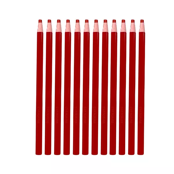 Pack of 12 Red Chinagraph Pencils by Janrax - Peel Off China Markers