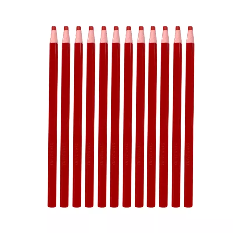 Pack of 12 Red Chinagraph Pencils by Janrax - Peel Off China Markers