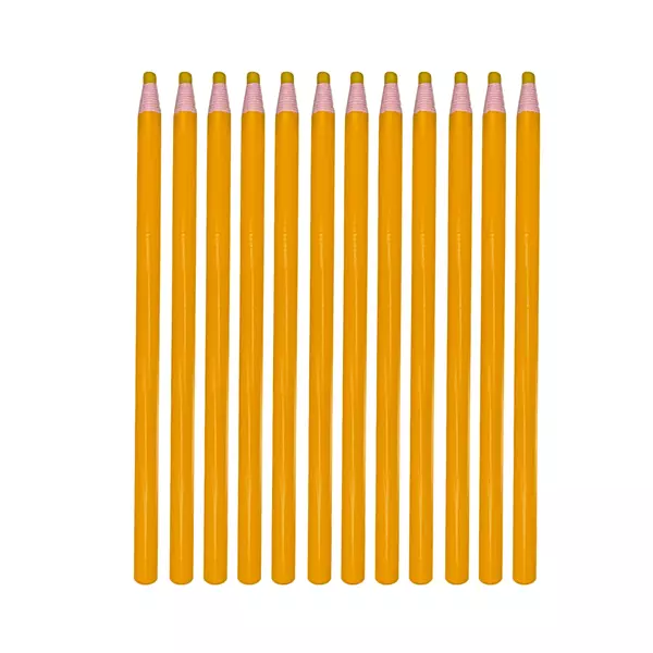 Pack of 12 Yellow Chinagraph Pencils by Janrax - Peel Off China Markers