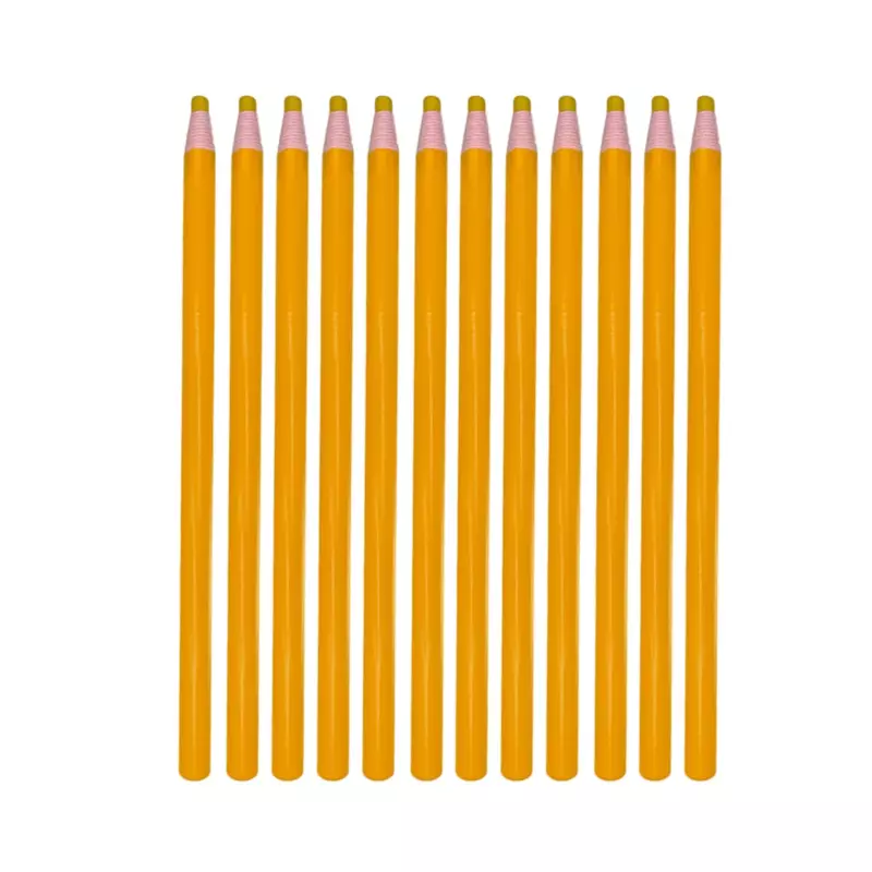 Pack of 12 Yellow Chinagraph Pencils by Janrax - Peel Off China Markers