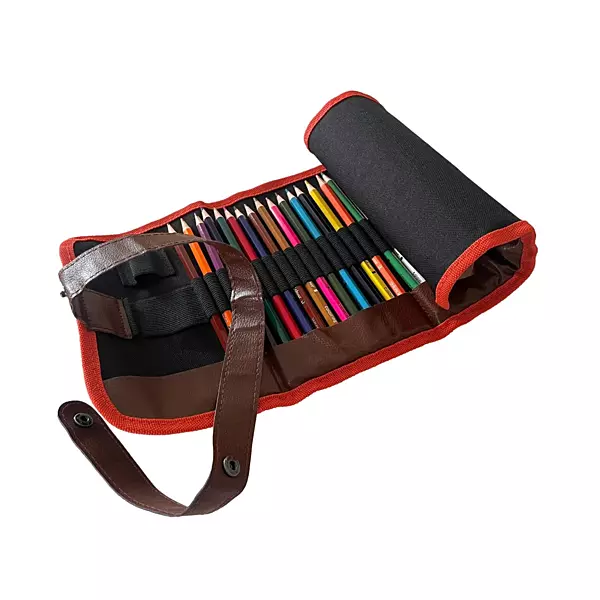 Round Roll Up Pencil Case