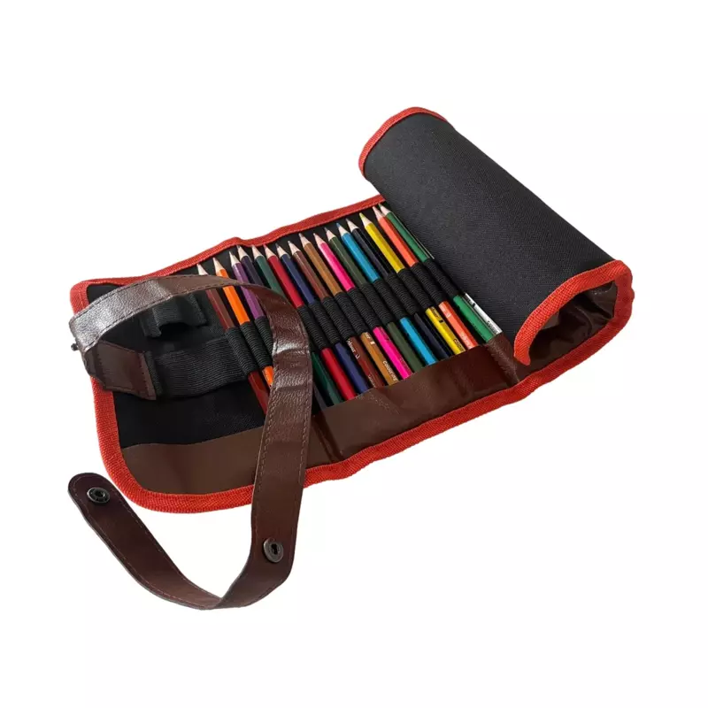 Round Roll Up Pencil Case