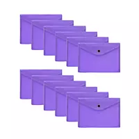 Pack of 12 Janrax A5 Purple Document Wallets