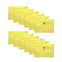 Pack of 12 Janrax A5 Yellow Document Wallets