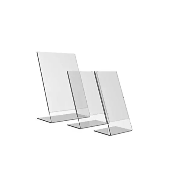 Pack of 10 Portrait 6x4inch L Shape Acrylic Photo Frame - Sign Holder - ACR46V