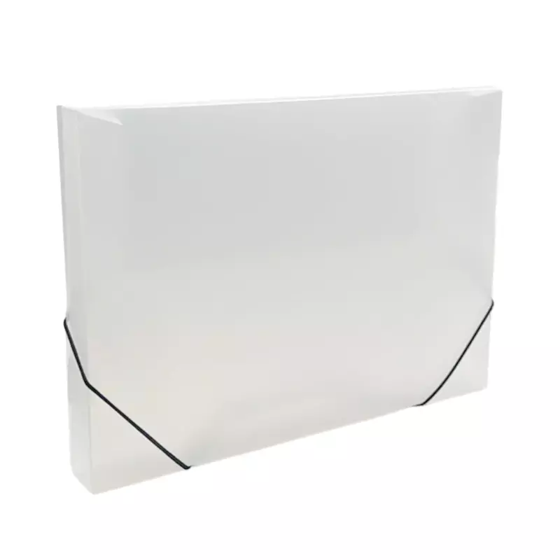 A4 Clear Box File with Elastic Closure