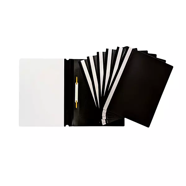 Pack of 12 Black A4 Project Folders by Janrax