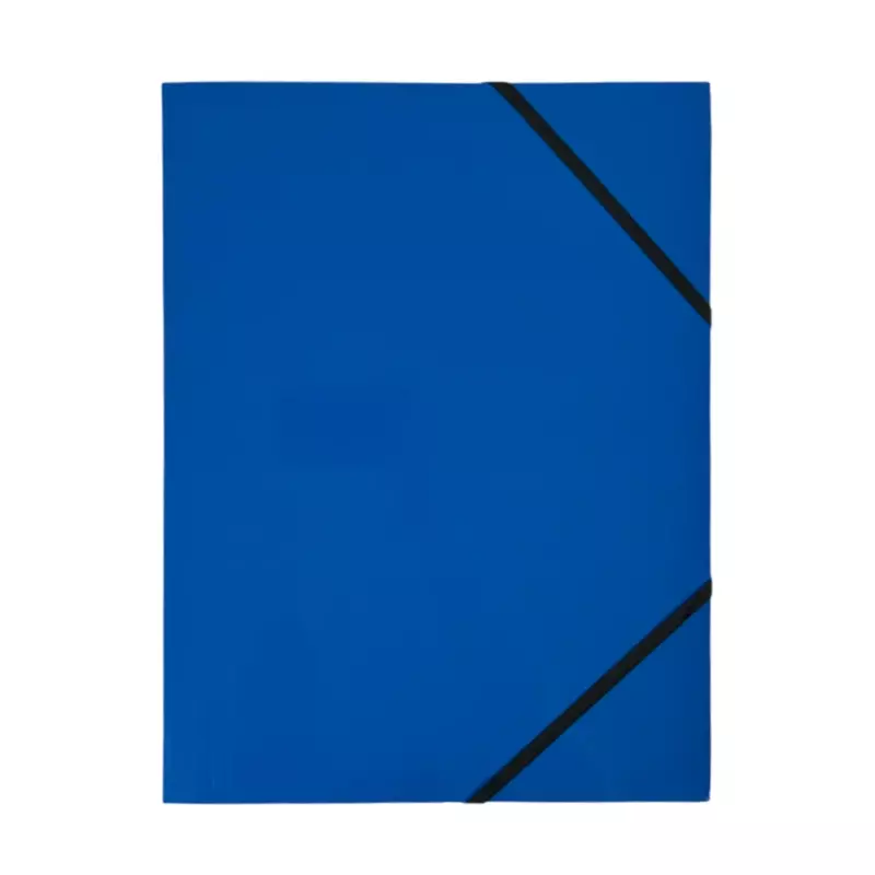 Janrax A4 Blue Laminated Card 3 Flap Folder with Elastic Closure