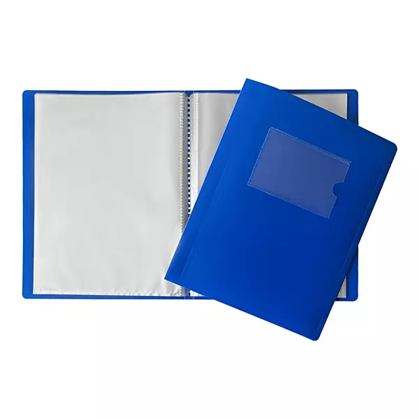 A5 Blue Flexible Cover 10 Pocket Display Book