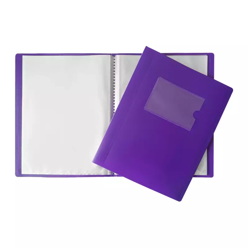 A5 Purple Flexible Cover 20 Pocket Display Book