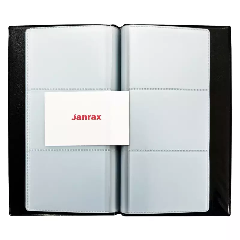 60 Pocket Black Name Business Card Holder by Janrax