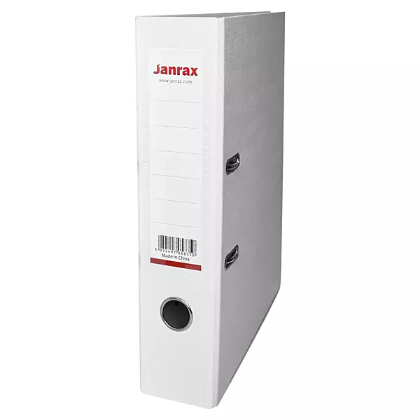A4 White Paperbacked Lever Arch File by Janrax