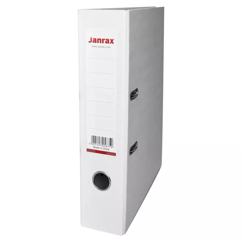 A4 White Paperbacked Lever Arch File by Janrax
