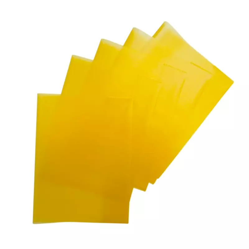 Pack of 10 9x7"" Frosted Yellow Exercise Book Covers
