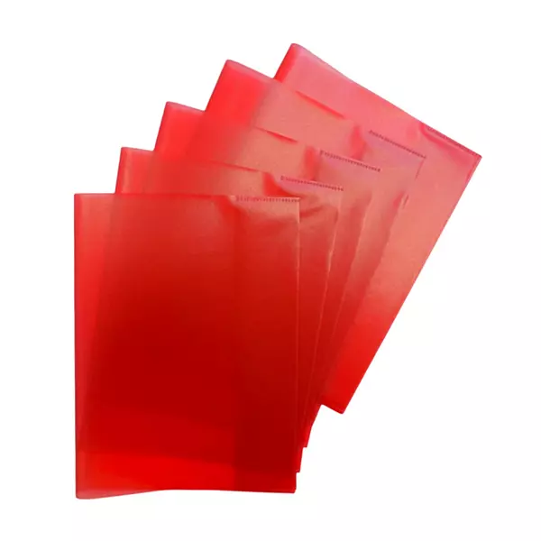 Pack of 10 9x7"" Frosted Red Exercise Book Covers