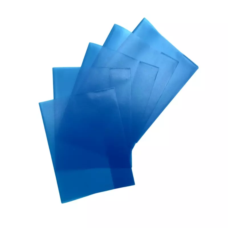 Pack of 10 9x7"" Frosted Blue Exercise Book Covers