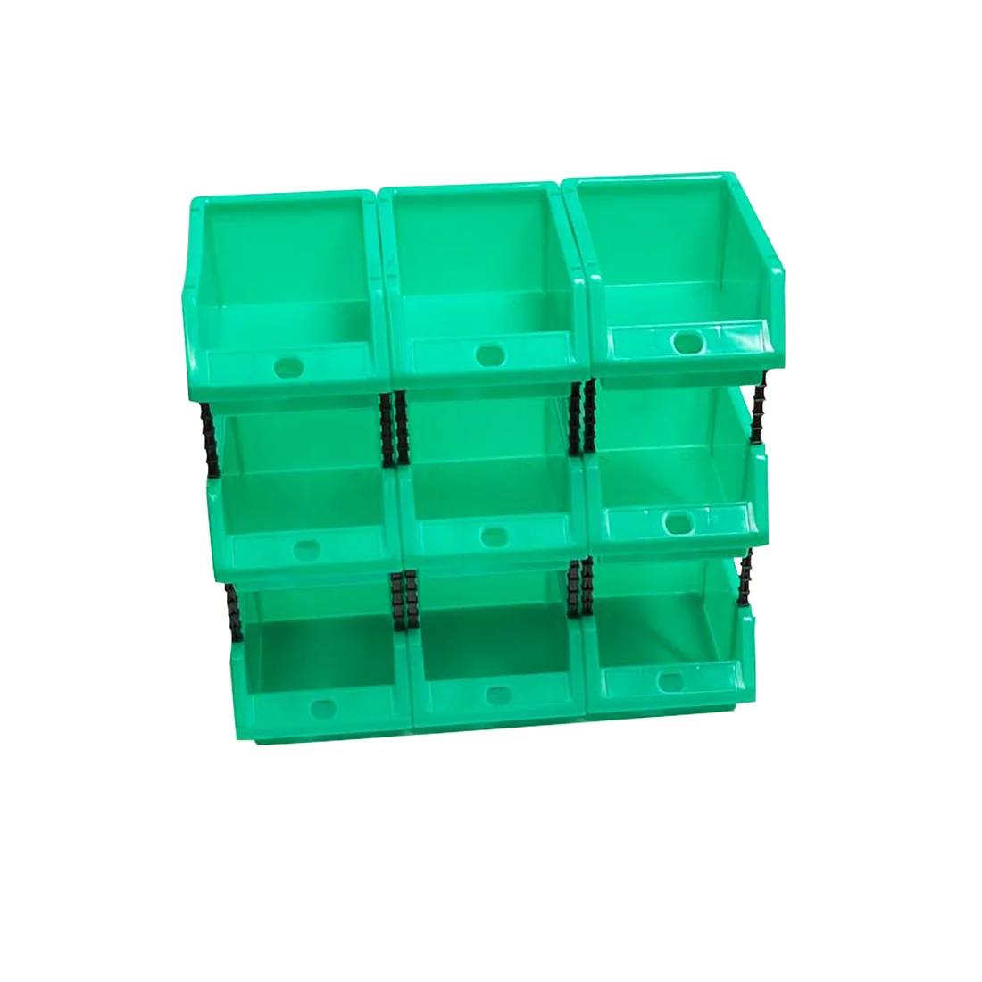 Stackable Green Storage Pick Bin with Riser Stands 170x118x75mm