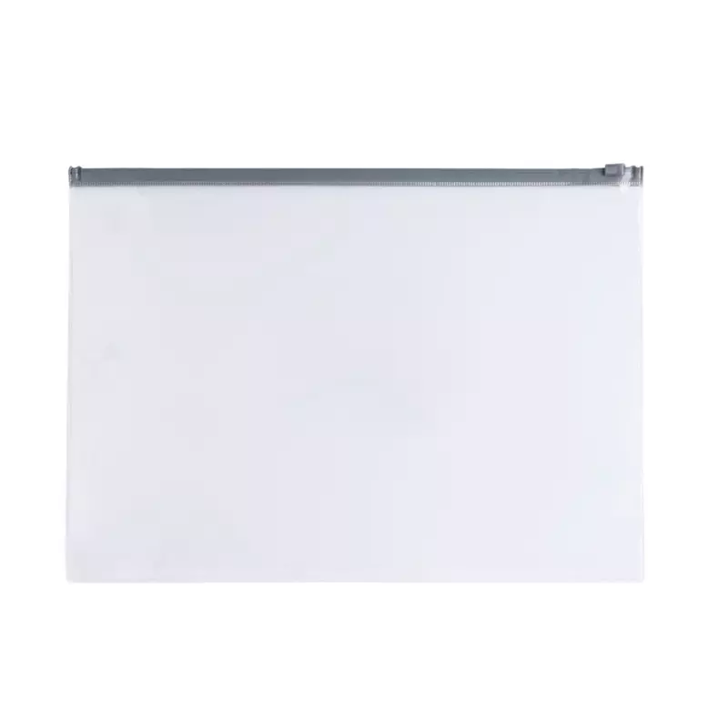 Pack of 12 A6 Clear Zippy Bags with Grey Zip
