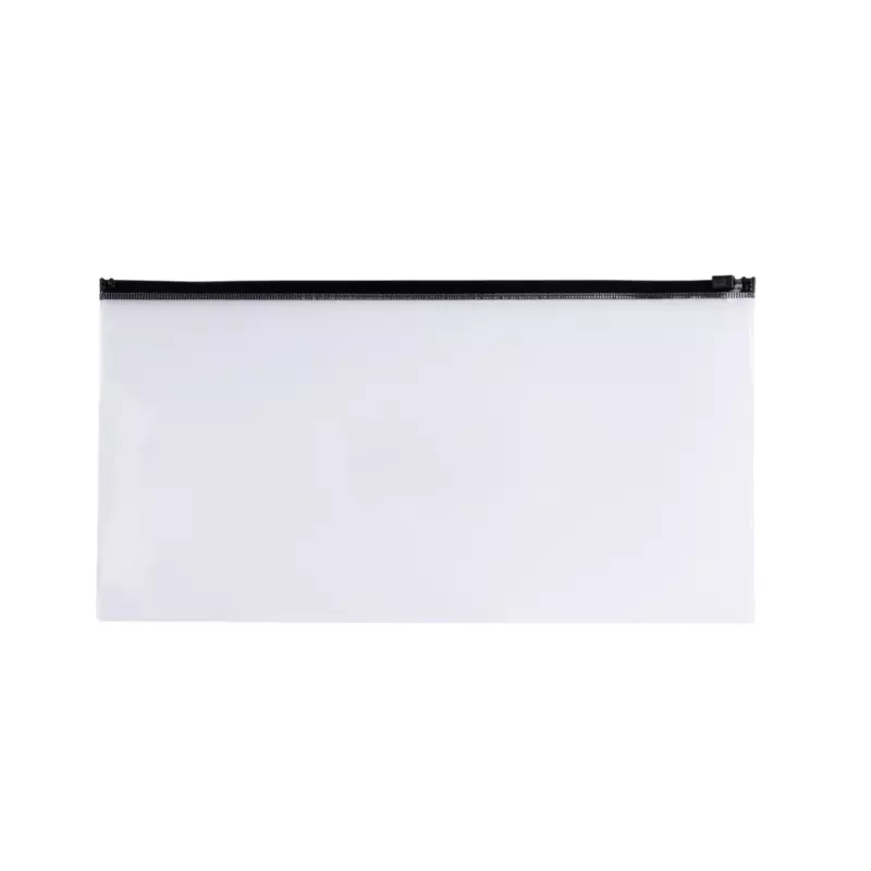Pack of 12 DL Clear Zippy Bags with Black Zip
