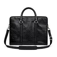 Sovereign Croc-Embossed Genuine Leather Executive Briefcase Laptop Bag