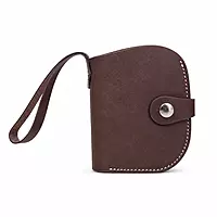 Nomad Handcrafted Genuine Leather Wristlet Wallet Rustic Dark Brown