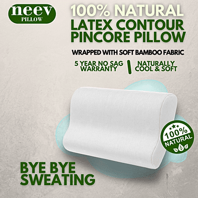 Neev 100% Natural Latex Pincore Contour Pillow