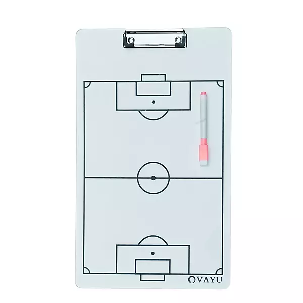 Football Tactical Clipboard – Double-Sided Dry-Erase Coaching Board with Marker & Clip