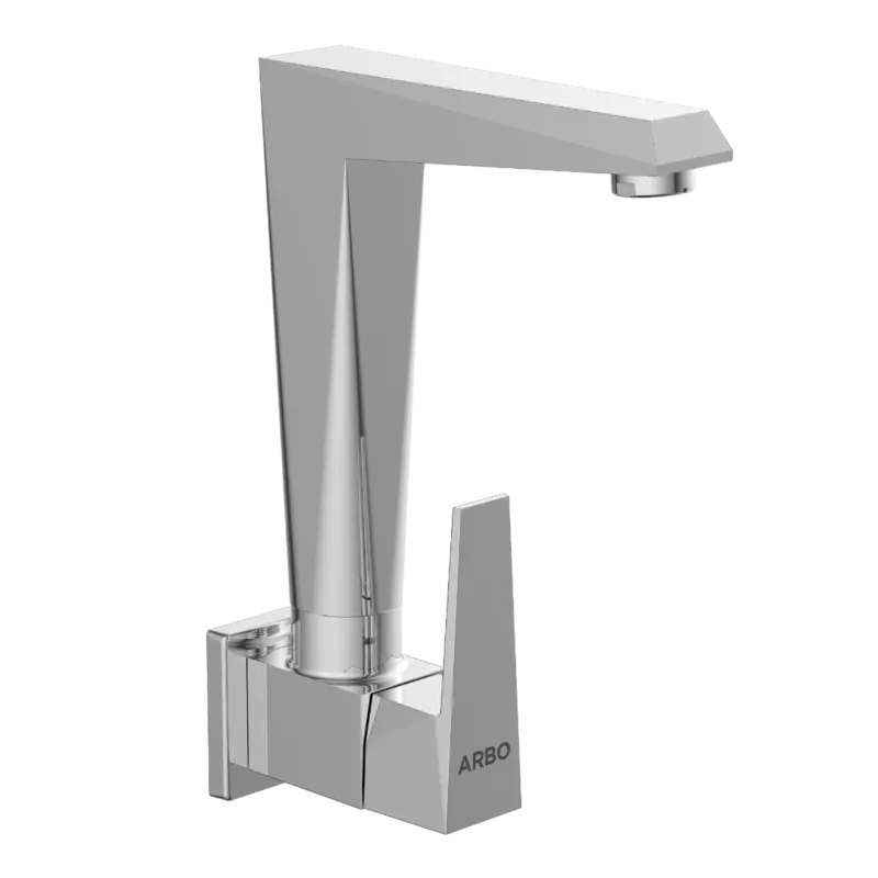 LV-2008 Sink Cock With Swinging Spout With Wall Flange (Wall Mounted Model)